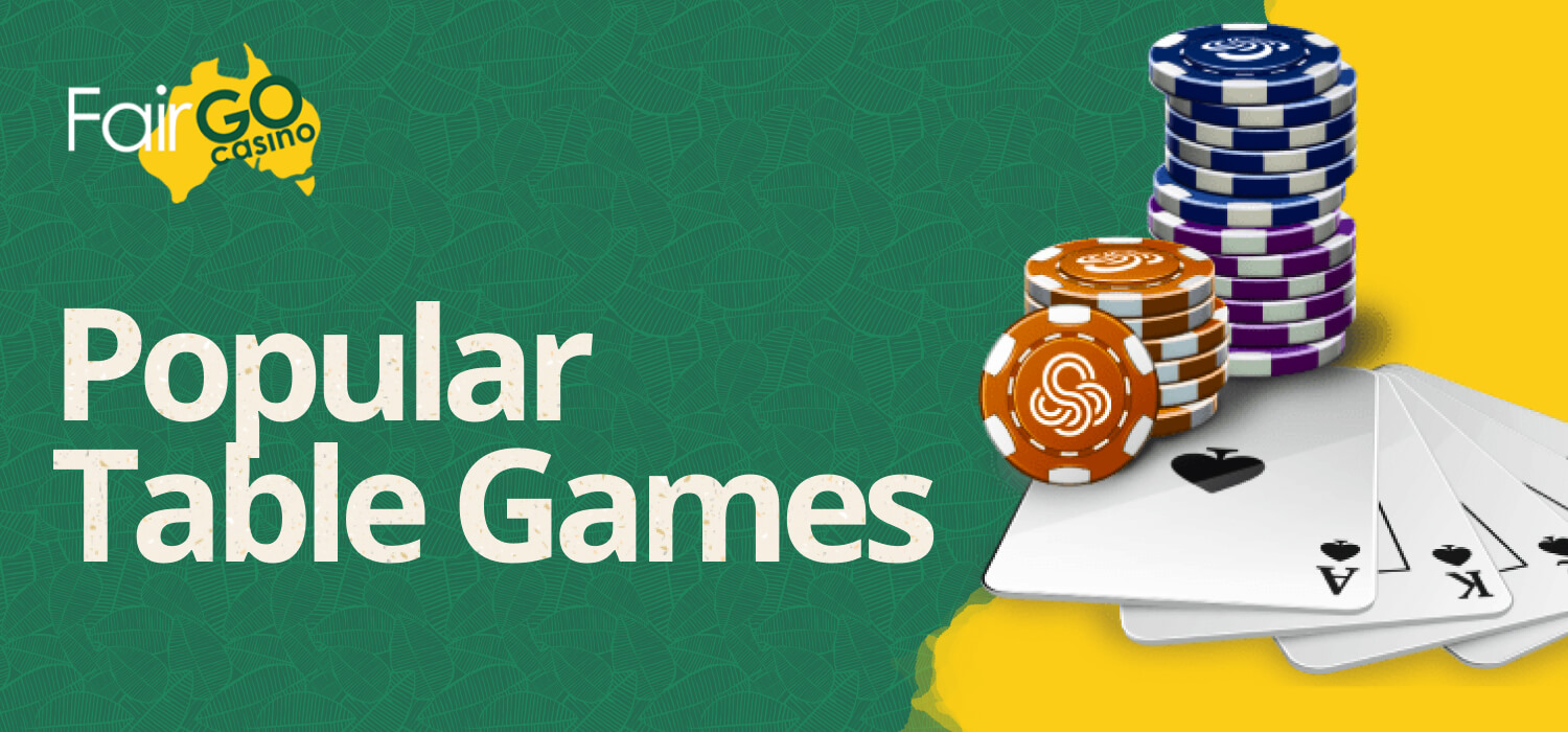 Popular table games at Fair Go Casino for Australian players